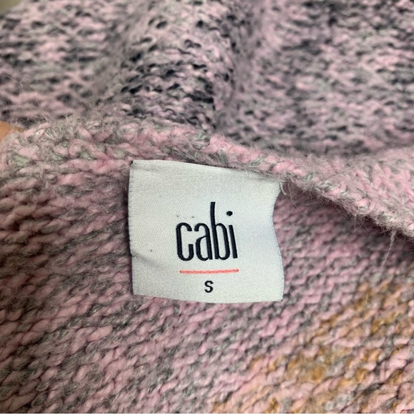 Cabi Shetland Pink Fringe Cardigan Sweater - Picture 4 of 5